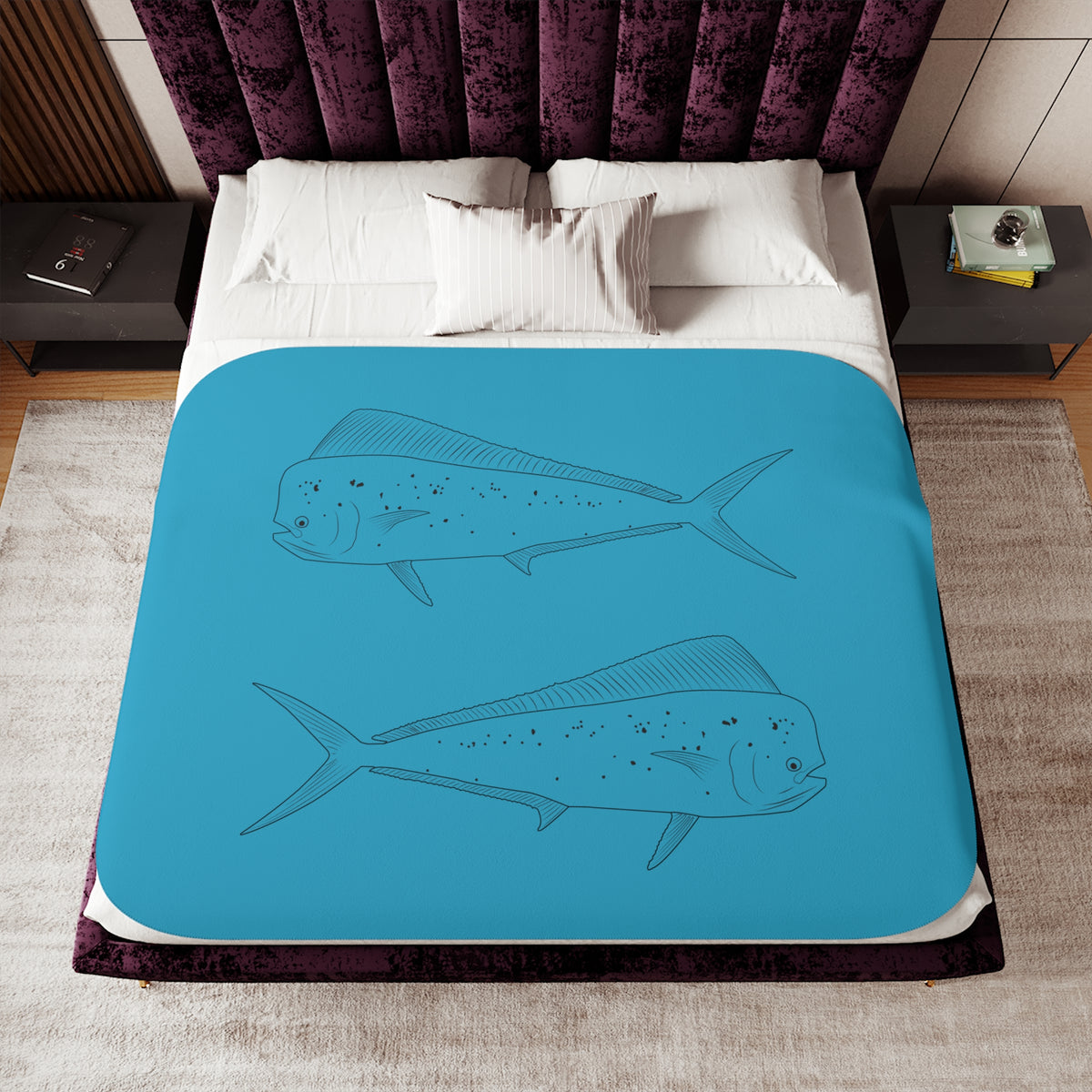 Mahi-Mahi Sherpa Blanket, Two Colors