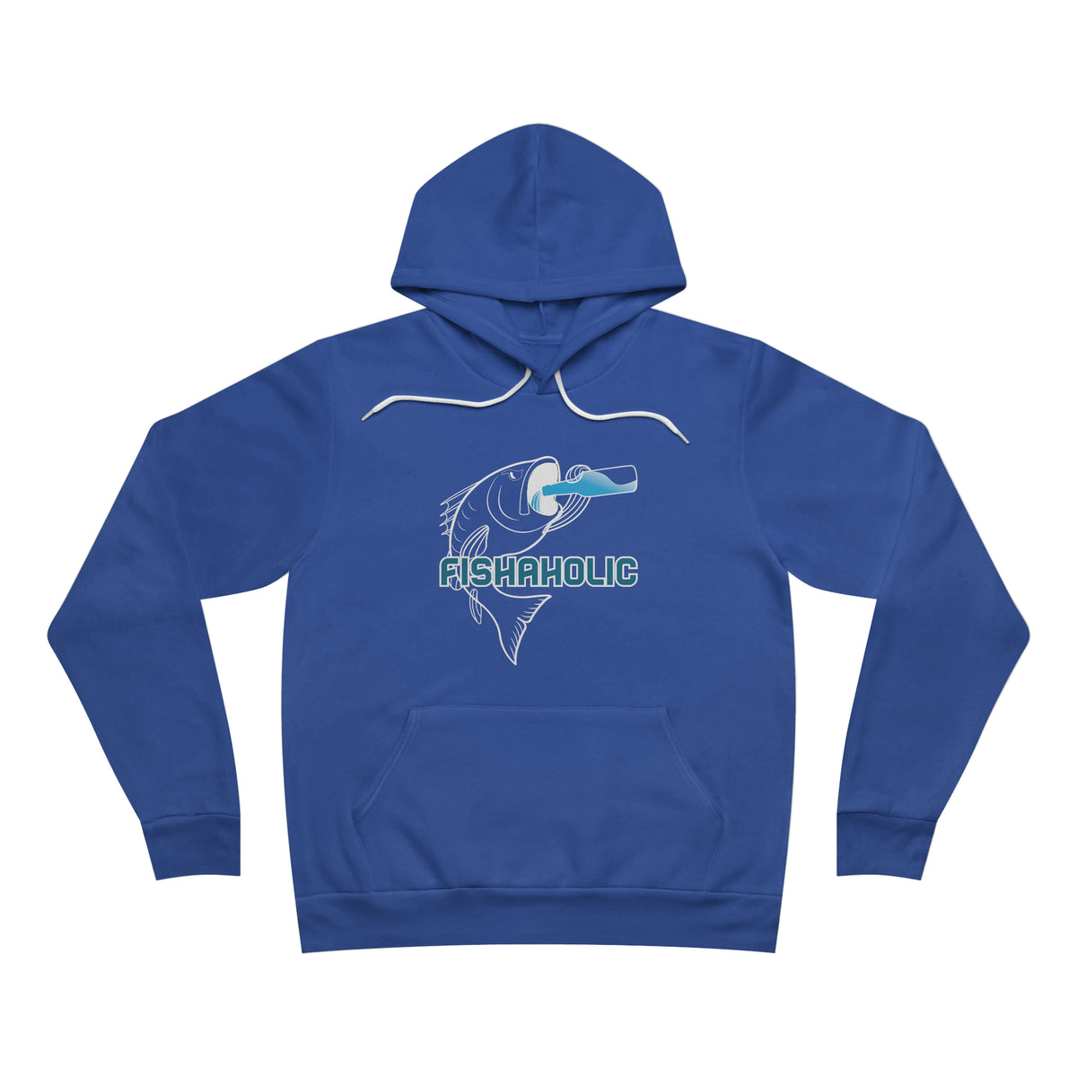 Fishing Addicted Drinking Fish Unisex Sponge Fleece Pullover Hoodie