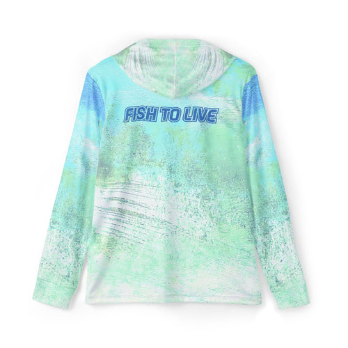 Fish-to-Live Green Permit Fishaholic Premium Performance Hoodie