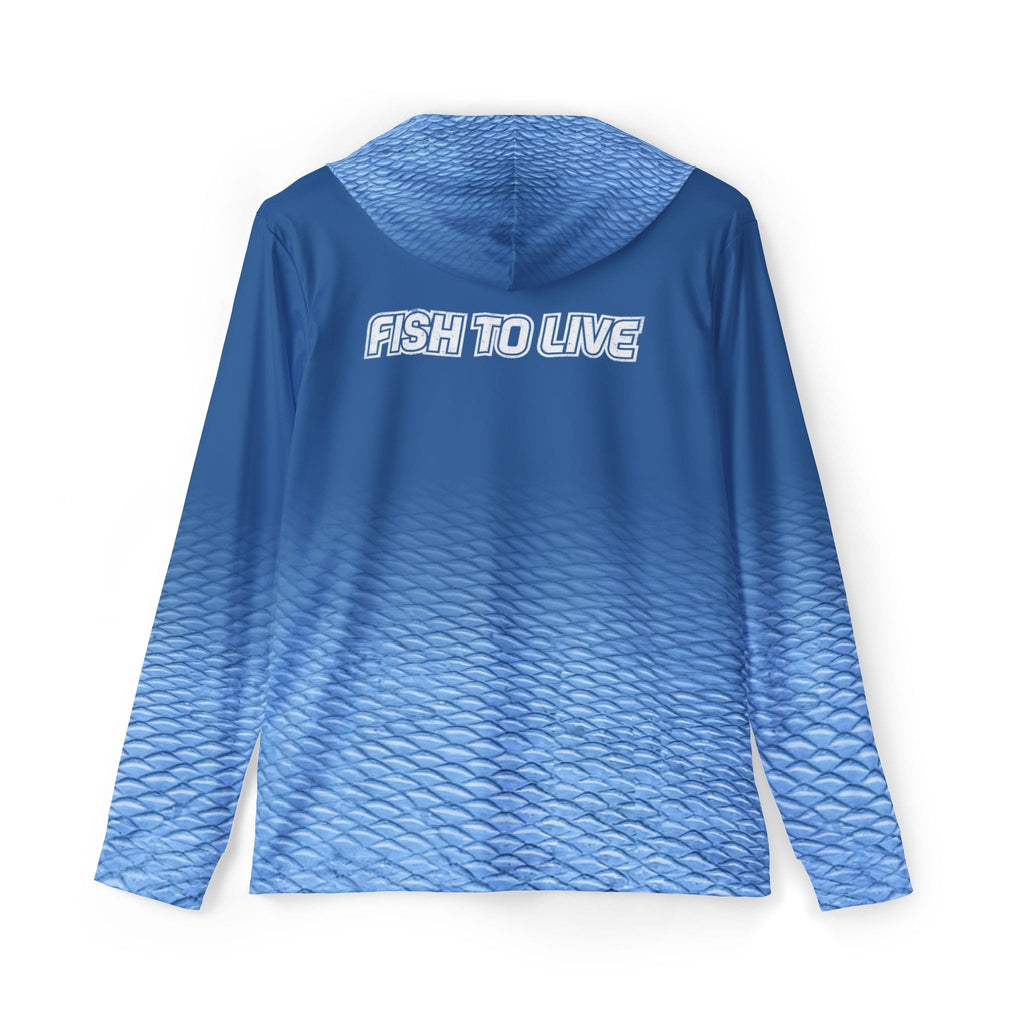 Fishaholic Mutton Performance Hoodie in Blue