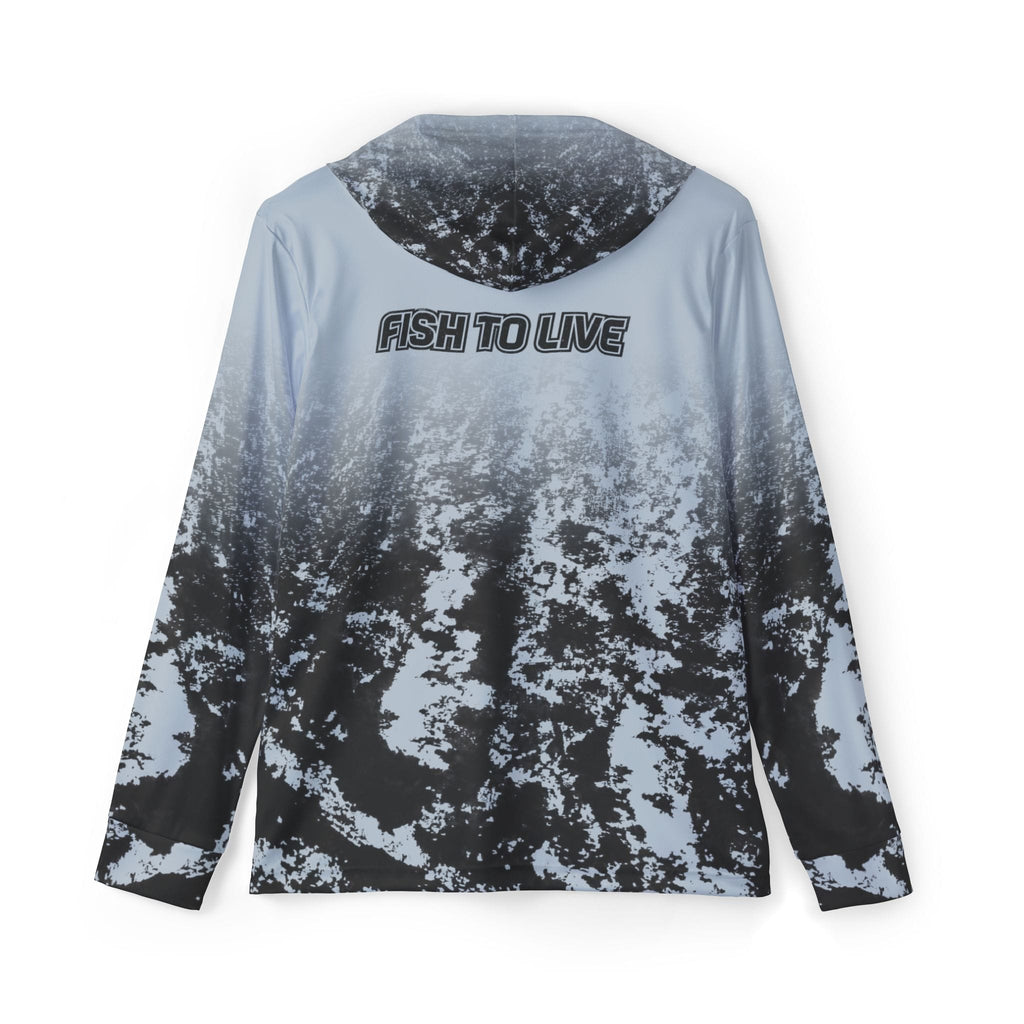Fishaholic Steel Blue Gag Camo Performance Hoodie