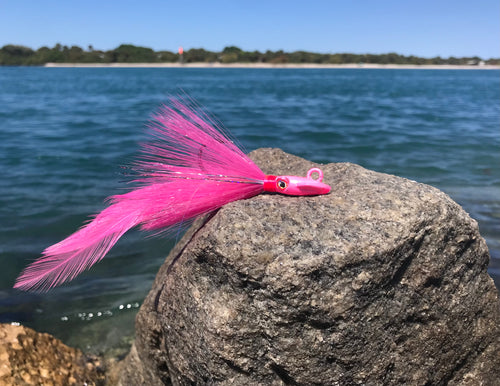 Pink Fishaholic Fishing Squid Bucktail